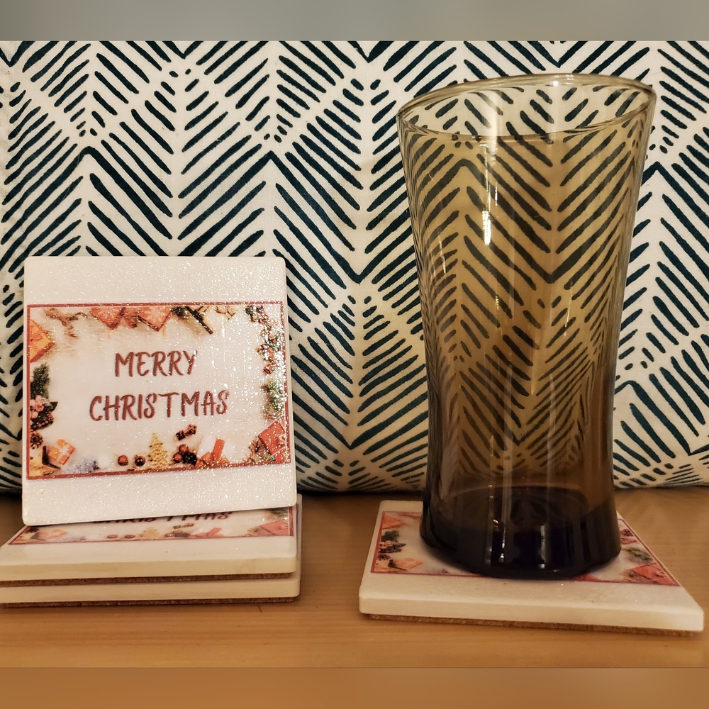 Set of 4 Christmas Drink Coasters